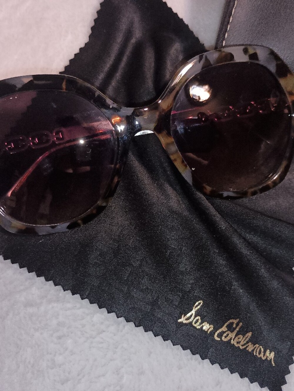 Sam Edelman TORTOISE SHELL SUNGLASSES/Multitone & Gold Hardware Women's OS